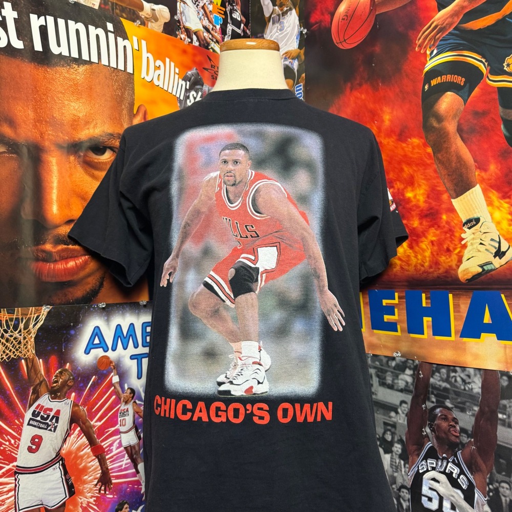 Vintage 90s Chicago Bulls Randy Brown Mens Basketball NBA TShirt Sz Large